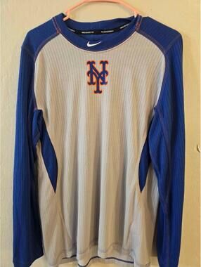 Nike New York Mets #59 Warm Up Long Sleeve Shirt Men's Size Large